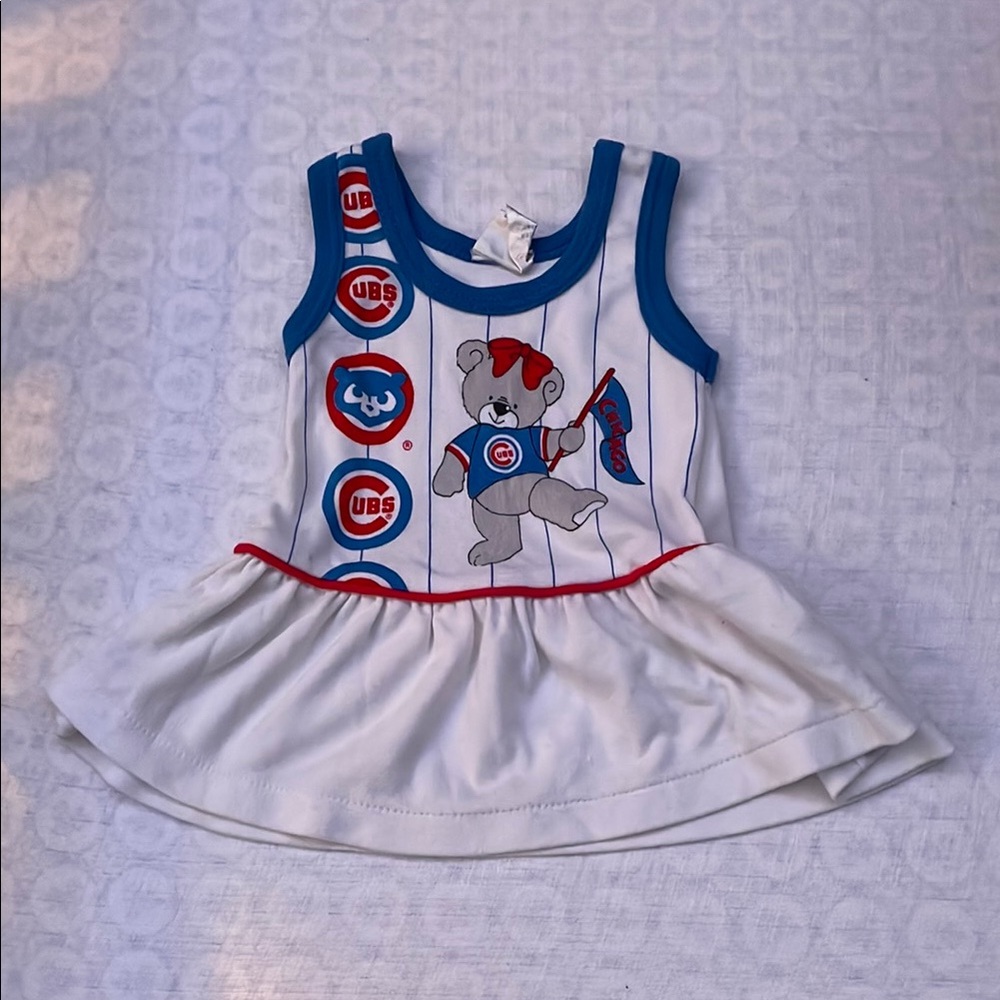 Vintage Chicago Cubs-Themed Kids Dress